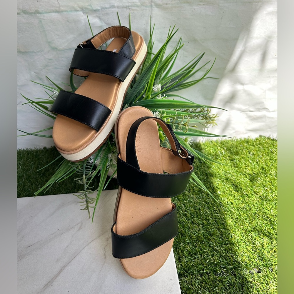 Nisolo Go-To Flatform Slingback Sandal Black